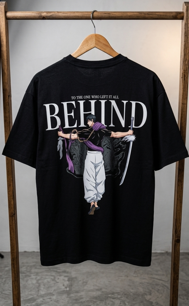 NEVX Behind Graphic Oversized T-Shirt – Premium 220 GSM Cotton | Unisex Streetwear